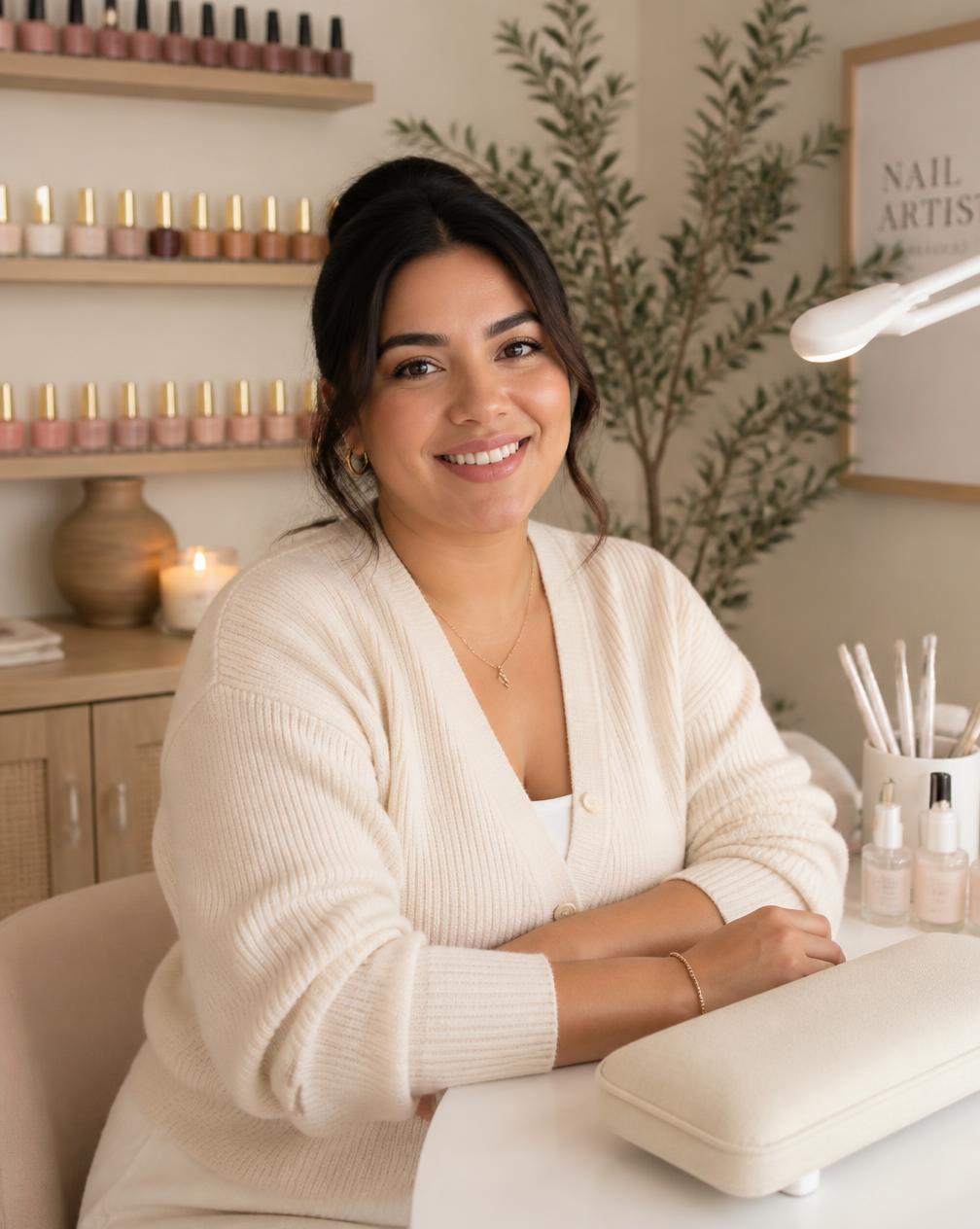 Your nail artist in her private studio