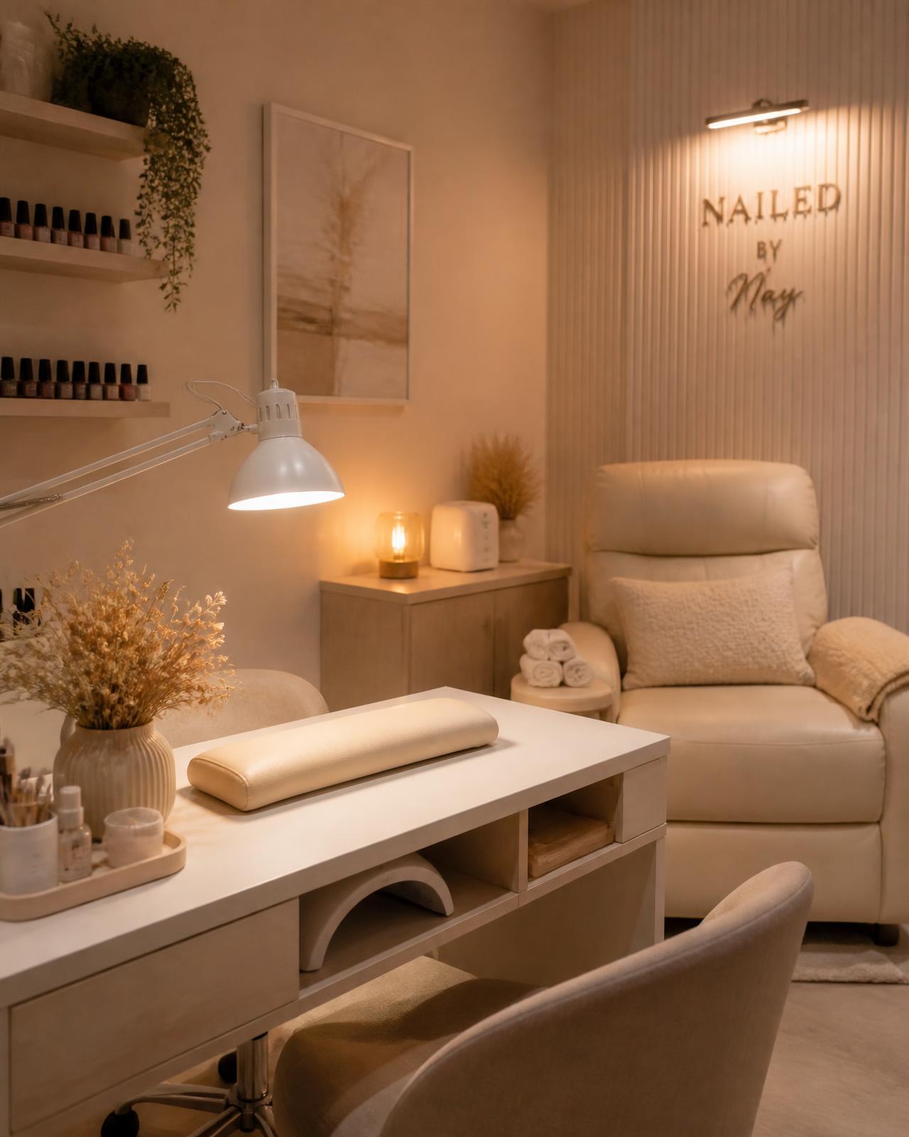 Diamond Beauty nail studio interior in Jacksonville, Florida